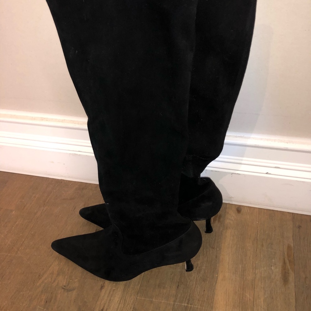 Manolo Blahnik Mid Calf Pull On Boot
